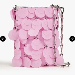 Paco Rabanne Pink Disc Crossbody Bag